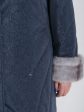 Пальто зимнее серого цвета с норкой-крестовкой и хольнитенами, цвет серый в интернет-магазине Фабрики Тревери