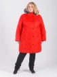 Спортивная женская куртка из мембранной ткани и брендированными кнопками, цвет красный в интернет-магазине Фабрики Тревери