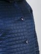 Стеганное плащевое пальто синего цвета, цвет синий в интернет-магазине Фабрики Тревери