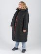 Женское стеганное пальто с силиконовой лентой, цвет черный в интернет-магазине Фабрики Тревери