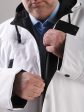 Мужская куртка аляска белого цвета на мембране с опушкой из чернобурки, цвет белый в интернет-магазине Фабрики Тревери