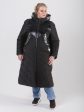 Брендирование пальто с комбинированными тканями, цвет черный в интернет-магазине Фабрики Тревери