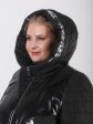 Брендирование пальто с комбинированными тканями, цвет черный в интернет-магазине Фабрики Тревери