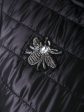 Демисезонная удлиненная куртка из комбинации тканей, цвет черный в интернет-магазине Фабрики Тревери