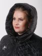 Демисезонная удлиненная куртка из комбинации тканей черного цвета, цвет черный в интернет-магазине Фабрики Тревери