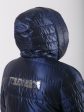 Демисезонное стеганое пальто на молнии, цвет синий в интернет-магазине Фабрики Тревери
