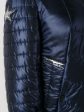 Стеганное женское брендированное пальто на молнии, цвет синий в интернет-магазине Фабрики Тревери