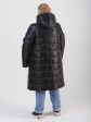 Стеганное женское брендированное пальто на молнии, цвет черный в интернет-магазине Фабрики Тревери