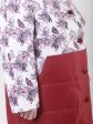 Женская куртка из принтованной и стеганной ткани бордового цвета на пуговицах, цвет бордовый в интернет-магазине Фабрики Тревери