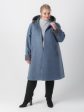 Демисезонное пальто с отделкой из клетки, цвет серый в интернет-магазине Фабрики Тревери
