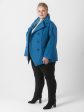 Двубортная стеганая куртка с кантом, цвет голубой в интернет-магазине Фабрики Тревери
