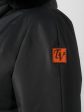 Куртка из плащевой ткани черного цвета с рыжей отделкой, цвет черный в интернет-магазине Фабрики Тревери