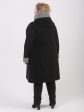 Пальто из двух видов драпа на молнии, цвет черный в интернет-магазине Фабрики Тревери