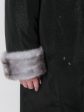 Пальто женское зимнее из плащевки с норкой-крестовкой, цвет черный в интернет-магазине Фабрики Тревери