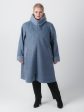 Спортивное серо-голубое пальто с отделкой из Монтаны, цвет серый в интернет-магазине Фабрики Тревери
