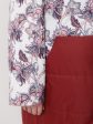Удлиненная женская куртка комбинированная из двух тканей, цвет бордовый в интернет-магазине Фабрики Тревери