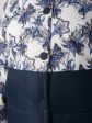 Удлиненная женская куртка комбинированная из двух тканей, цвет синий в интернет-магазине Фабрики Тревери