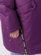 Женская куртка фиолетового цвета с песцом, цвет фиолетовый в интернет-магазине Фабрики Тревери