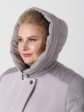 Женская куртка-парка из драпа цвета маус со стеганной плащевкой, цвет бежевый в интернет-магазине Фабрики Тревери