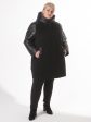 Комбинированная молодежная куртка чернильного цвета, цвет черный в интернет-магазине Фабрики Тревери