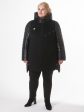 Молодежная куртка в комбинации драпа и стежки с декором, цвет черный в интернет-магазине Фабрики Тревери