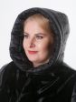 Стильное женское стеганное пальто черного цвета из искусственного полосатого каракуля, цвет черный в интернет-магазине Фабрики Тревери