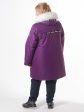 Женская куртка с искусственным мехом, цвет фиолетовый в интернет-магазине Фабрики Тревери