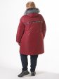 Женская спортивная куртка с мехом, цвет бордовый в интернет-магазине Фабрики Тревери