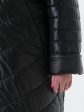 Зимнее удлиненное асимметричное пальто, цвет черный в интернет-магазине Фабрики Тревери