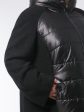  Демисезонное пальто из драпа с мерцающим эффектом, цвет черный в интернет-магазине Фабрики Тревери