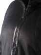 Эффектная дубленка из эко-меха в комбинации со стеганной плащевой тканью, цвет черный в интернет-магазине Фабрики Тревери