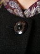 Пальто из варенки с асимметричной полочкой, цвет черный в интернет-магазине Фабрики Тревери