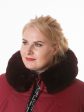 Женская куртка бордового цвета с песцом, цвет бордовый в интернет-магазине Фабрики Тревери