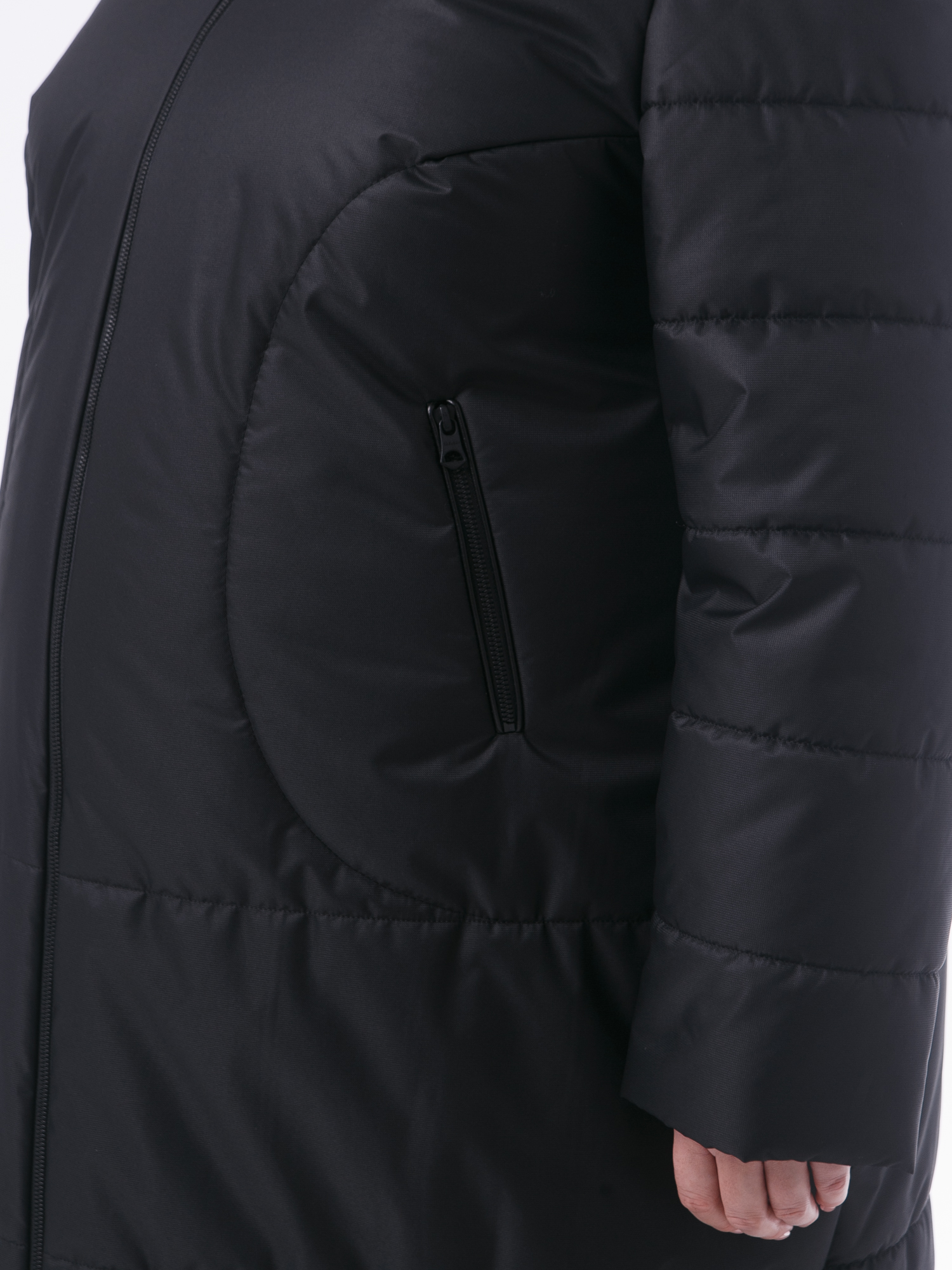 Молодежное пальто из двух видов стежки, цвет черный в интернет-магазине Фабрики Тревери