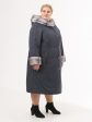 Классическое зимнее пальто с норкой-крестовкой, цвет серый в интернет-магазине Фабрики Тревери