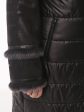 Дубленка из стежки с Тасканой и ассиметричной спинкой, цвет черный в интернет-магазине Фабрики Тревери