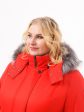 Женское пальто красного цвета с чернобуркой, цвет красный в интернет-магазине Фабрики Тревери