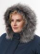 Женская зимняя куртка из плащевой ткани на мембране, цвет синий в интернет-магазине Фабрики Тревери