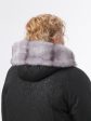 Зимнее пальто с контрастной отделочной строчкой и норкой крестовкой, цвет черный в интернет-магазине Фабрики Тревери
