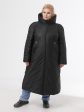 Женское пальто черного цвета из двух видов стежки и фигурной листочкой, цвет черный в интернет-магазине Фабрики Тревери