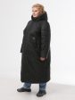 Женское пальто черного цвета из двух видов стежки и фигурной листочкой, цвет черный в интернет-магазине Фабрики Тревери