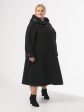 Эффектное пальто с ассиметричной полочкой, цвет черный в интернет-магазине Фабрики Тревери