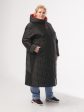 Молодежное пальто с красной отделкой, цвет черный в интернет-магазине Фабрики Тревери