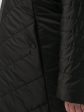 Молодежное пальто с красной отделкой и декоративной картинкой внутри, цвет черный в интернет-магазине Фабрики Тревери
