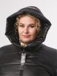 Женское стеганное пальто с силиконовыми лентами, цвет черный в интернет-магазине Фабрики Тревери