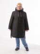 Интересное молодежное пальто с яркой отделкой, цвет черный в интернет-магазине Фабрики Тревери