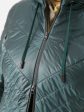 Молодежное стеганное пальто с асимметрией по низу, цвет бирюзовый в интернет-магазине Фабрики Тревери