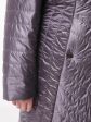 Молодежное стеганное пальто с асимметрией по низу, цвет сиреневый в интернет-магазине Фабрики Тревери