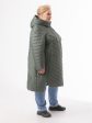 Молодежное стеганное пальто с асимметрией по низу, цвет зеленый в интернет-магазине Фабрики Тревери