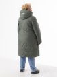 Молодежное стеганное пальто с асимметрией по низу, цвет зеленый в интернет-магазине Фабрики Тревери